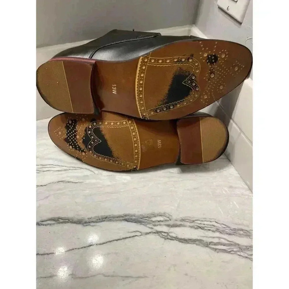 Bruno Marc Moda Italy Prince-6-Black Classic Modern Oxford Wingtip Size 13 Wide - Picture 6 of 6